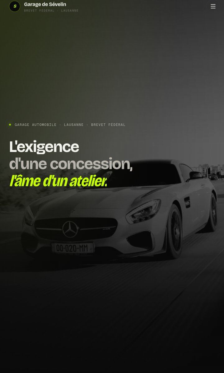 Site démo Garage de Sévelin · garage automobile Lausanne · brevet fédéral
